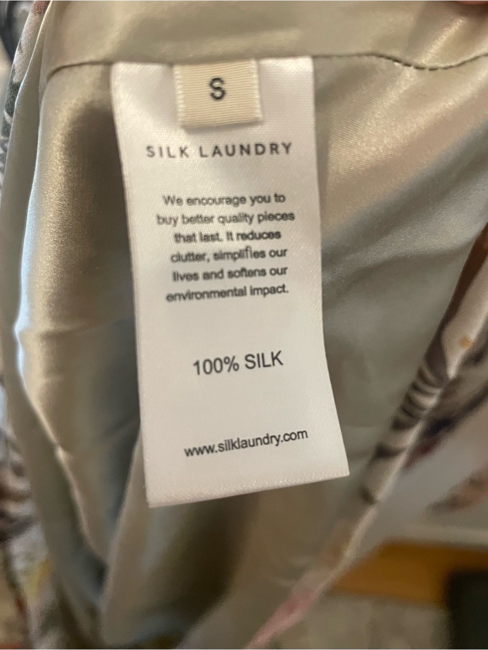 NWT Silk Laundry High Low Dress Planktonic Silk Maxi Dress Size Small - Picture 11 of 13
